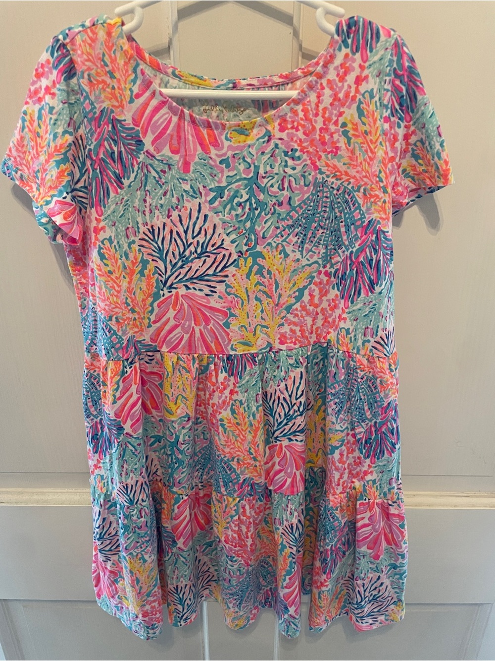 Lilly Pulitzer Coral Reef Print Short Sleeve Dress